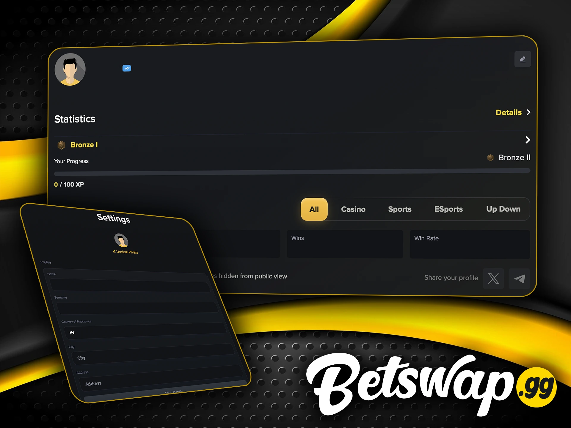 Players of Betswap need to complete the verification process.